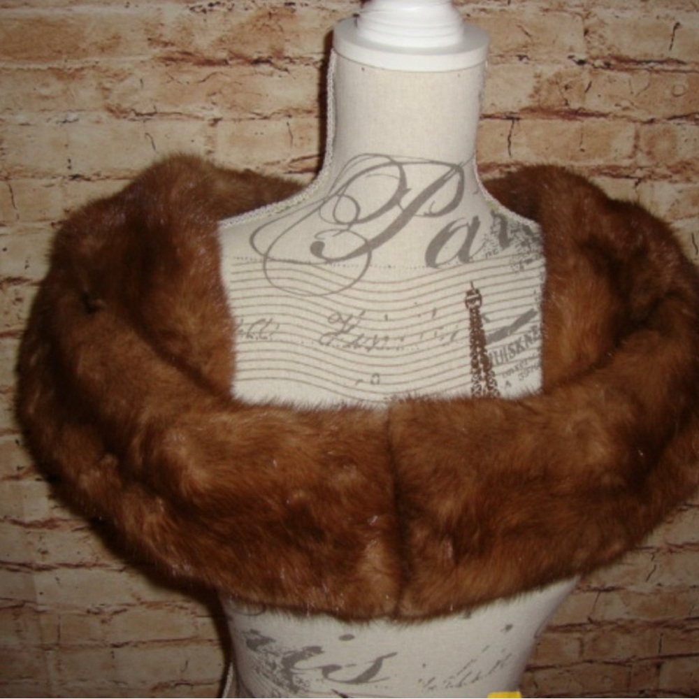 Rare Vintage Double Russisn SABLE Mink Fur Stole Wrap or Collar Scarf Scarve